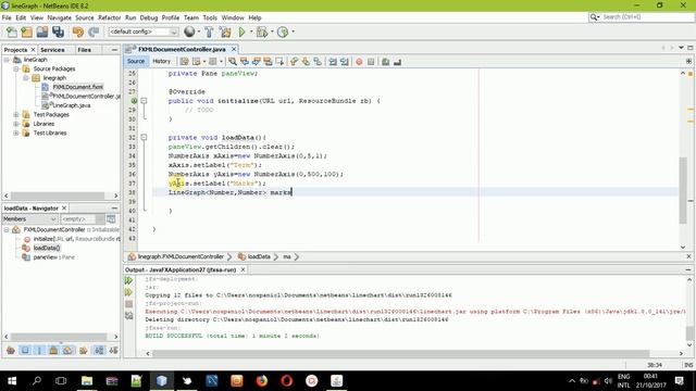 Line Chart in JavaFX FXML смотреть онлайн