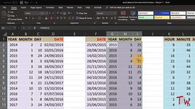 Ms Excel Date Calculations, Date Functions & Time Formulas in Excel 2020 ? Learn Advance Formulas смотреть онлайн