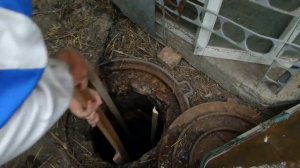 iZ Засыпаем Карбид в 50 летний Септик Выгребную яму Carbide in the Septic Tank 20190705