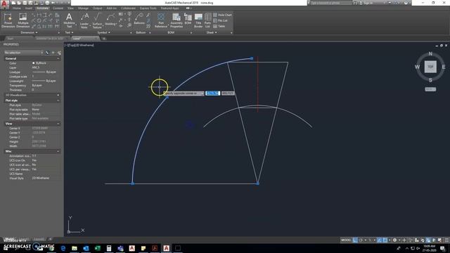 TUTORIAL#32 HOW TO DRAW "CONE WITH DEVELOPMENT"IN AUTOCAD смотреть онлайн