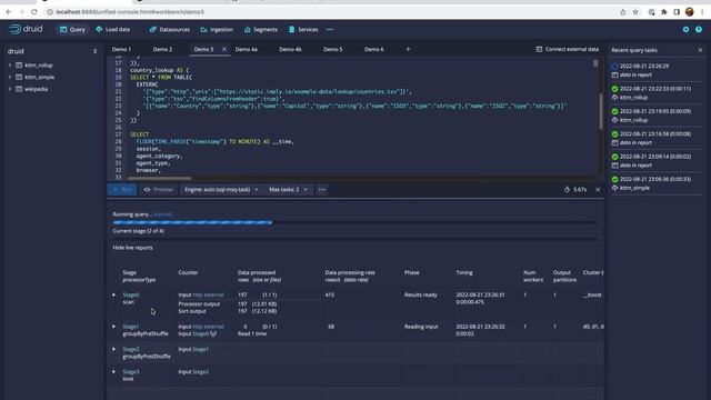 Apache Druid 24 multi-stage query showcase смотреть онлайн