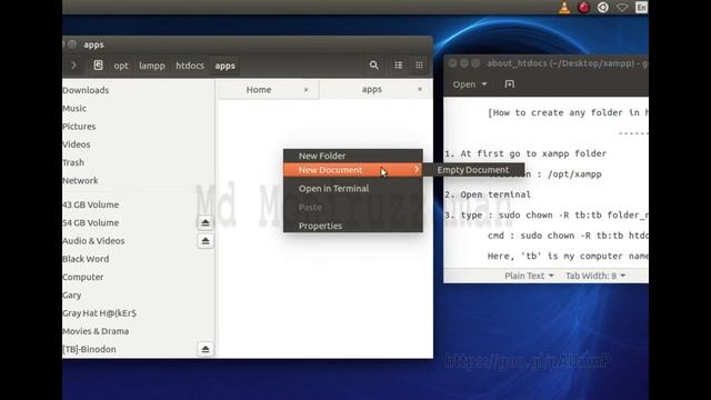 How to create any folder in htdocs (Linux Ubuntu) смотреть онлайн