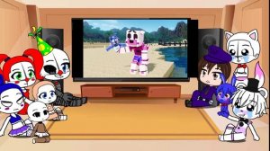 Аниматроники из 5 фнафа реагируют на Майнкрафт мультики про них|Часть 1|FNAF SISTER LOCATION|МОЁ АУ