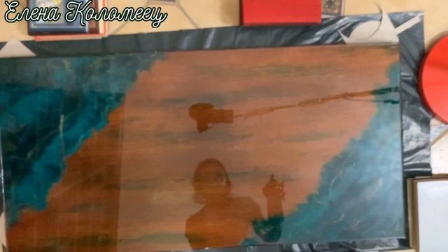 Стол из эпоксидной смолы #переделкастарогостола#Epoxyresin