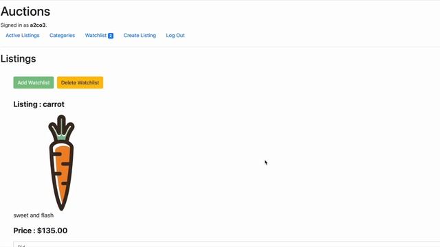Harvard University CS50's Web Programming with Python and JavaScript Project2 Commerce смотреть онлайн