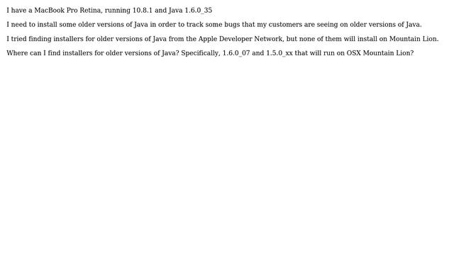 Apple: Install Older Versions of Java on OSX 10.8.1 смотреть онлайн