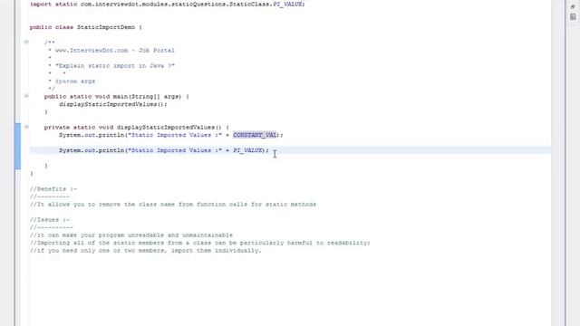 Static Import in Java смотреть онлайн