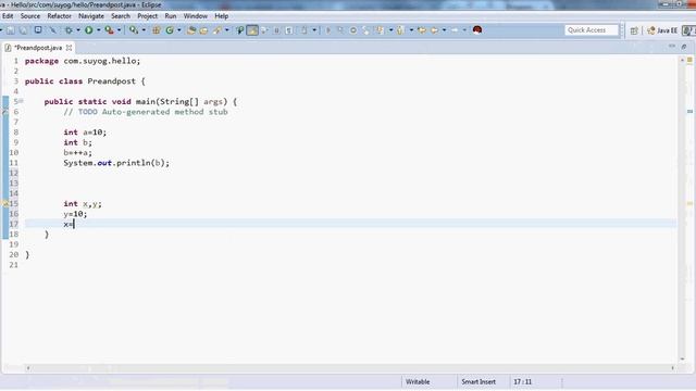 Pre and Post Operators Work in java with example смотреть онлайн
