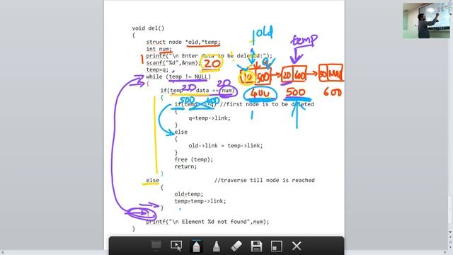 SINGLE LINKED LIST C PROGRAM PART 6 DELETE A NODE смотреть онлайн