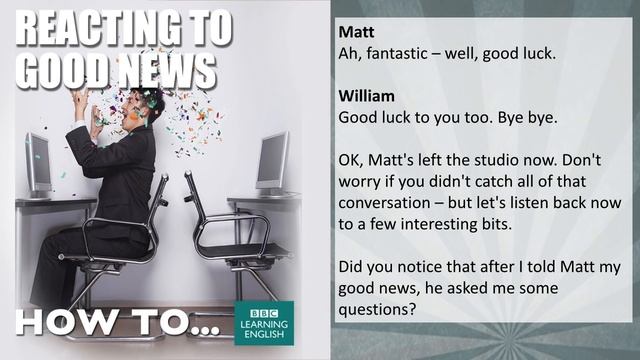 How to... react to good news смотреть онлайн