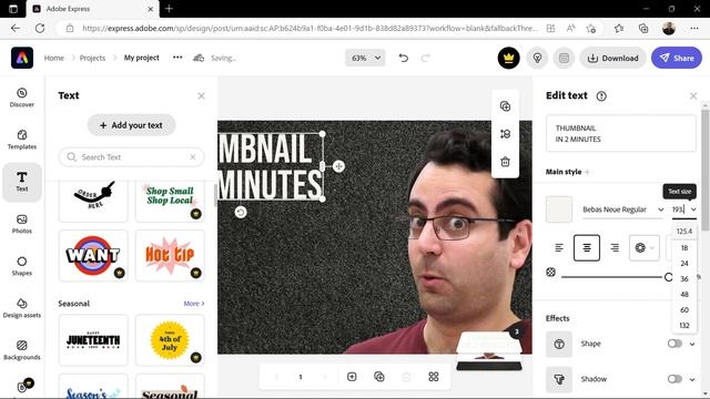 YouTube Thumbnail in 2 Minutes (FREE) | Adobe Express смотреть онлайн
