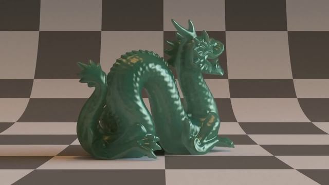 Jade Dragon Turnaround - Ray Length node test in Blender Cycles смотреть онлайн