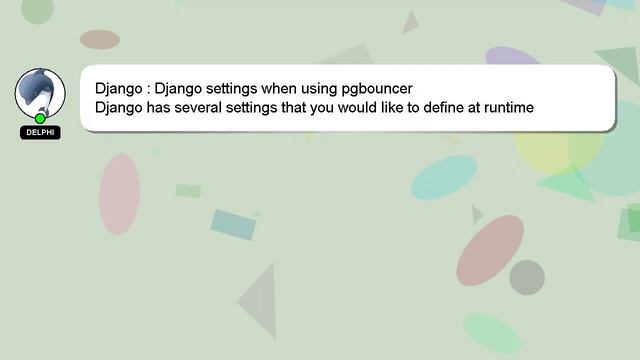 Django : Django settings when using pgbouncer смотреть онлайн