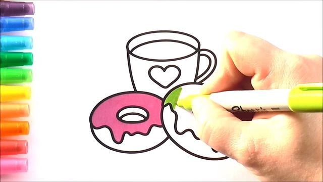 Пончики Раскраска Как Рисовать Пончик Рисуем Раскраски // Donuts Coloring Book How To Draw смотреть онлайн