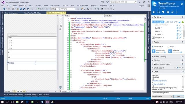 Buổi 31 - Lập trình C# K9'sTeam - WPF- Mô hình MVVM смотреть онлайн