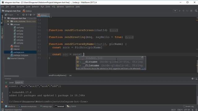 Создание Telegram бота. Урок №3. Картинки в Telegram бот по запросу. (Владилен Минин - Webformyself смотреть онлайн