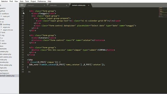 C xampp htdocs tugasakhir tambah catatan php tugasakhir Sublime Text UNREGISTERED 2021 07 05 01 смотреть онлайн