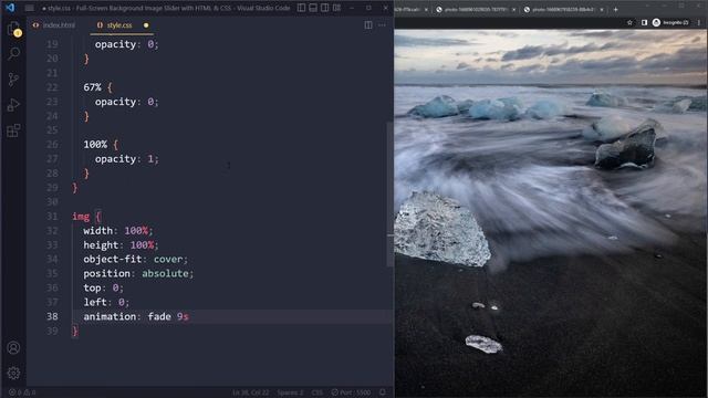 Full-Screen Background Image Slider with ONLY HTML & CSS смотреть онлайн
