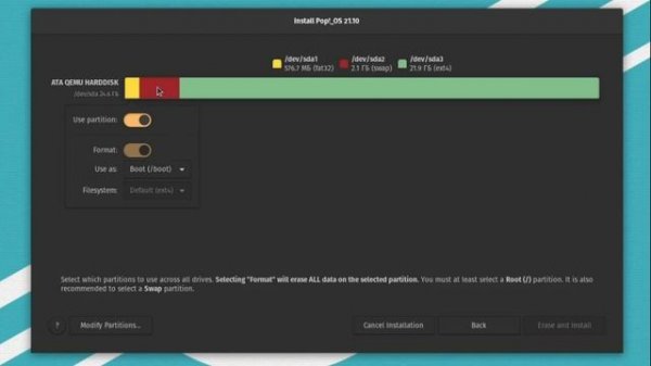 Как устанавливается Pop!_OS Linux Gnome 40 ?