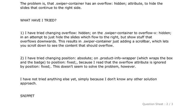 HTML : Display element outside of "overflow: hidden" in Swiper slider смотреть онлайн