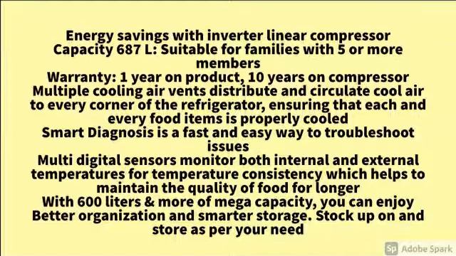 No.1 LG 687 L Frost Free Side-by-Side Refrigerator(GC-B247SLUV.APZQEBN, Platinum Silver, Inverter