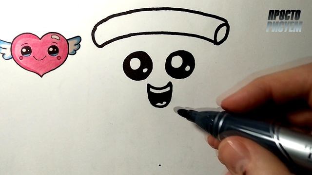 Как нарисовать МИЛУЮ ПИЦЦУ ПРОСТО, Рисунки для детей и начинающих #drawings смотреть онлайн