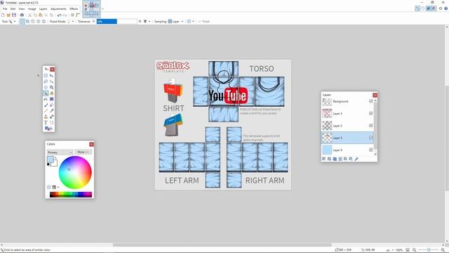 HOW TO MAKE A ROBLOX SHIRT USING PAINT.NET смотреть онлайн