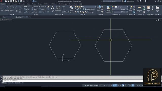How to draw a Polygon in AutoCAD 2022 смотреть онлайн