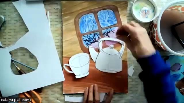 Горячий чай (рисование +аппликация) смотреть онлайн
