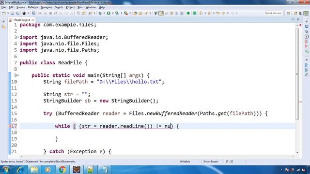 Read File In Java смотреть онлайн