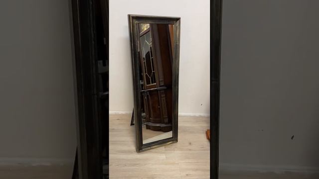 Напольно-настенное зеркало Galaxy AYN-001-KA черного цвета с золотой патиной смотреть онлайн