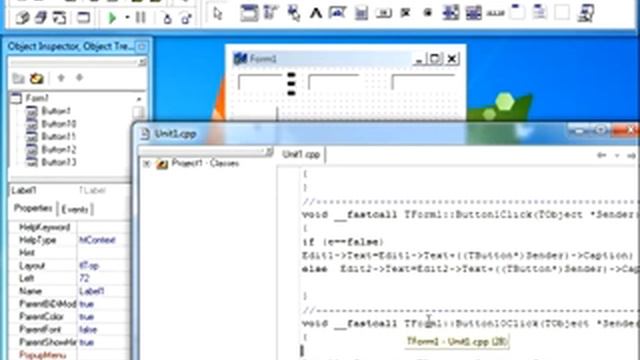 2 Создание канкулятора Borland C++ смотреть онлайн