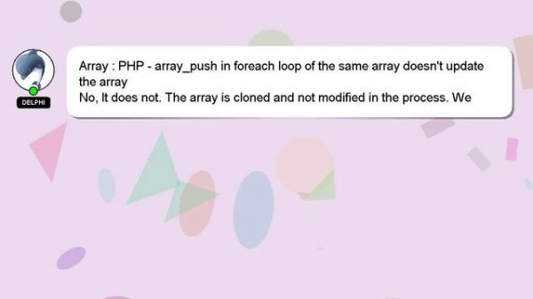 Array : PHP - array_push in foreach loop of the same array doesn't update the array