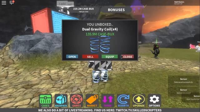 Открытие кейсов "ROBLOX" смотреть онлайн