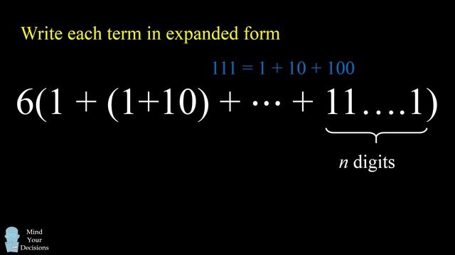 Genius Trick For A Devilishly Hard Math Problem - Sum Of 6s Puzzle смотреть онлайн