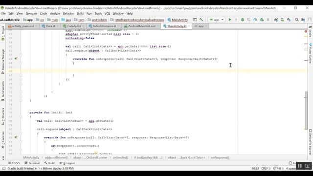 Android RecyclerView Load More On Scroll Example Using Retrofit2 Kotlin & Java - Download Code смотреть онлайн