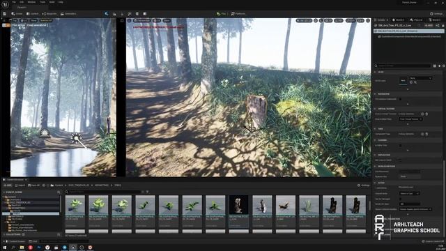 Как создать лес в Unreal Engine 5 | Освещение, ландшафт, растительность | Экстерьер в Unreal Engine смотреть онлайн