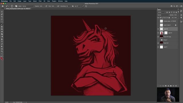 Как рисовать в фотошопе единорога (2 версия) смотреть онлайн