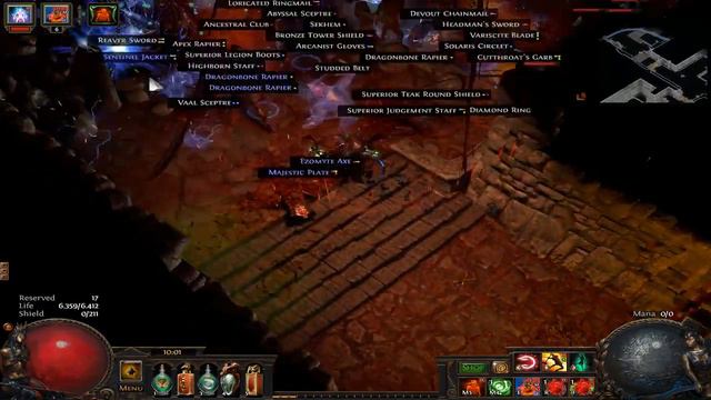 PoE PATH OF EXILE 3.1 ATZIRI NECROMANCER BARON 1200 STRENGTH 6 ZOMBIS ABYSS LEAGUE BUILD смотреть онлайн