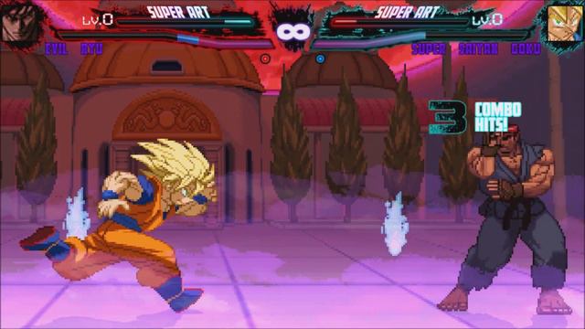 Evil Ryu VS Super Saiyan Goku - Street Fighter X Dragon Ball Z смотреть онлайн