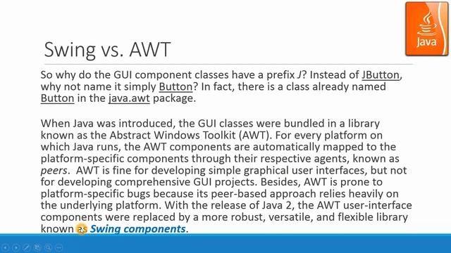 Class Hierarchy of AWT/Swing Package for Java GUI Basics смотреть онлайн