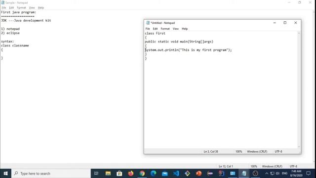 First Program in Java | Java in Telugu | Java | Java Programming in Telugu - Part 6 смотреть онлайн