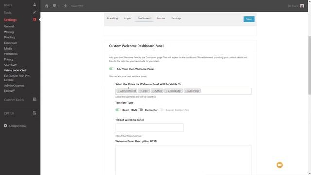 WordPress Dashboard Customization with Elementor Pro & White Label CMS! смотреть онлайн