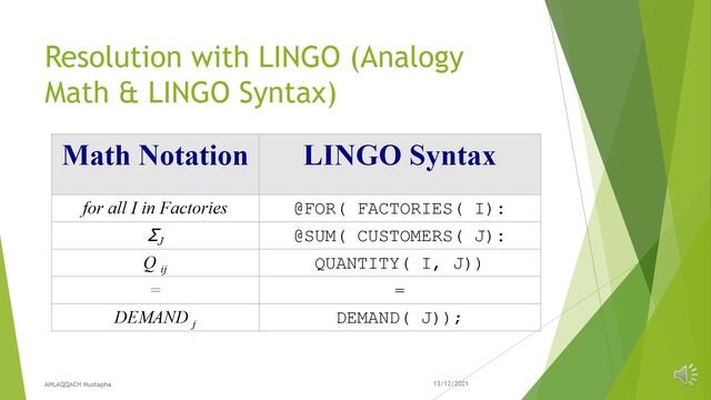 Transportation Problem model with LINGO Modélisation d'un problème de transport Résolution LINGO Pa смотреть онлайн