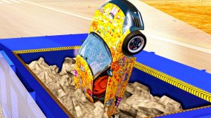 Сумасшедшие полицейские погони - Крушения BeamNG Drive (720p)