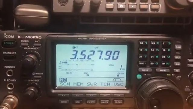 Icom IC-746PRO на 80м CW смотреть онлайн