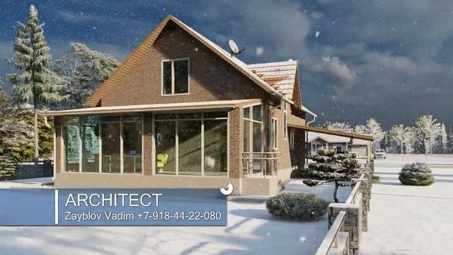 Проект дома с мансардой 8,5м-1м. Дом 145м2. с застеклённой террасой смотреть онлайн