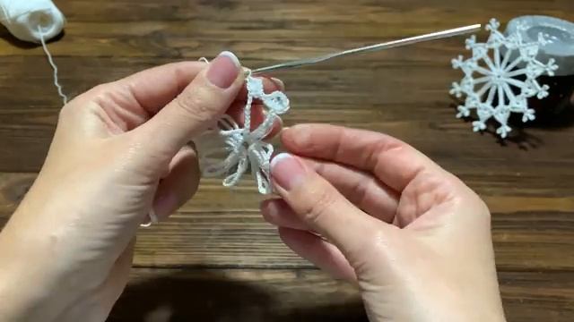 СНЕЖИНКА крючком ❄️ crochet SNOWFLAKE #3 смотреть онлайн