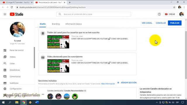 COMO HACER SECCIONES EN TU CANAL DE YOUTUBE 🚀 Crear Secciones en Youtube💥 смотреть онлайн
