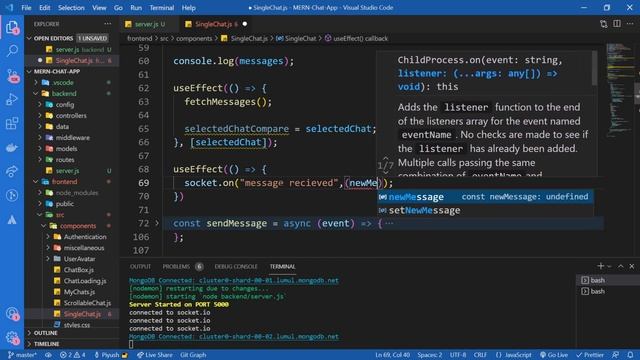 Real-time Messages with Socket.IO and React JS - MERN Stack Chat App with Socket.IO #15 смотреть онлайн